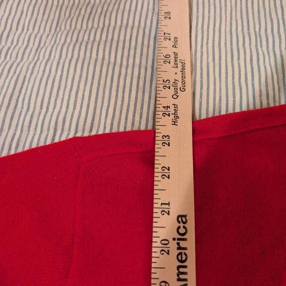 CASHMERE red 'love', Pink Heart With Faux Pearl Studs Sweater XL Charter Club - Picture 5 of 5